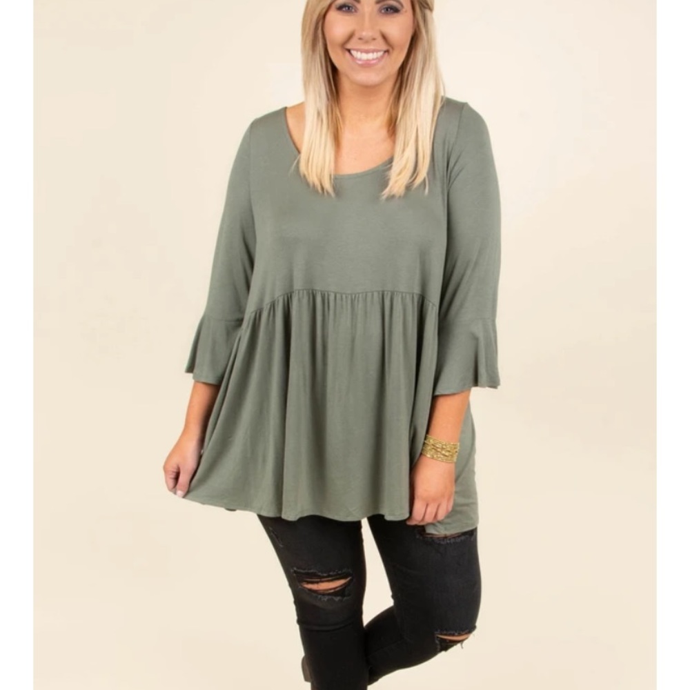 Olive green top